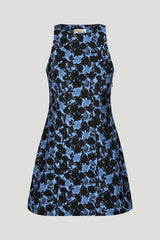Albie Dress - Blue Flower Jacquard (30% off)