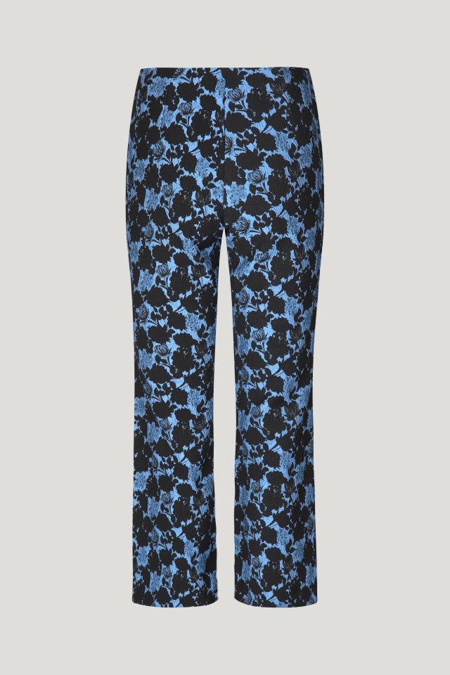 Nenne Trousers - Blue Flower Jacquard (30% off)