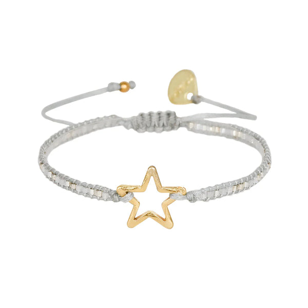 Melted Star Gold Plated adjustable Bracelet
