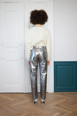 Silver Leather Pants (50% off)