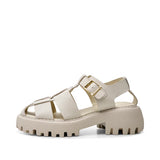 Posey Leather Sandals - Off White