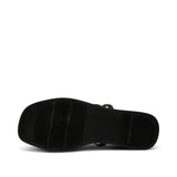 Selena Strap Leather Sandal - Black