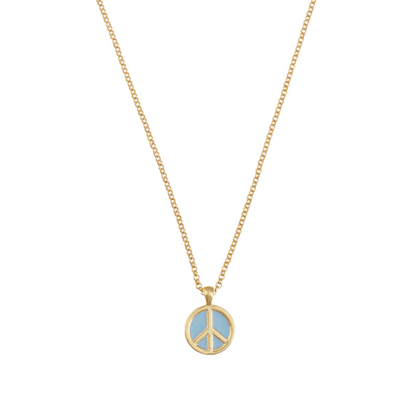 Blue Peace Pendant Necklace