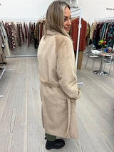Vella Faux Fur Coat - Beige (30% off)