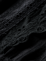 Broderie Anglaise Mini Dress Black
